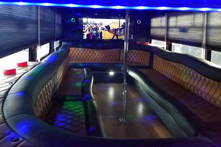 party bus limousine service tampa by l3limo – 38 guests party bus